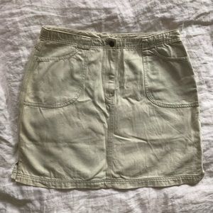 Vintage Cream/Sage Skirt with Western Features